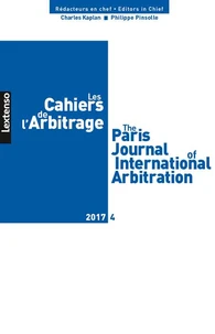 Les Cahiers de l'Arbitrage N° 4/2017