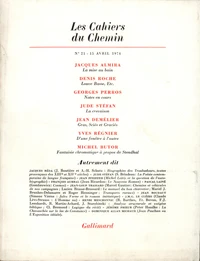 Les cahiers du Chemin N° 21, 15 Avril 1974