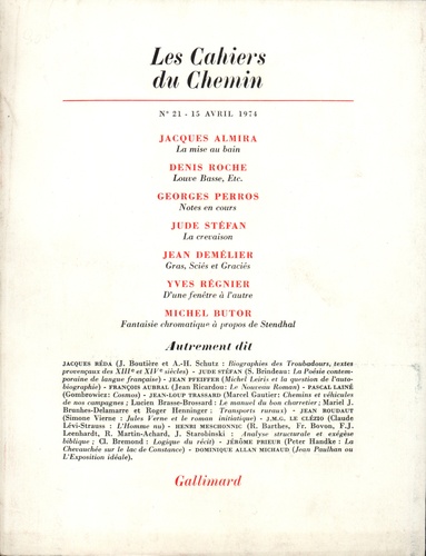  Collectifs - Les cahiers du Chemin N° 21, 15 Avril 1974 : .