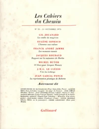 Les cahiers du Chemin N° 25, 15 Octobre 1975