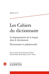La fragmentation de la langue dans le dictionnaire