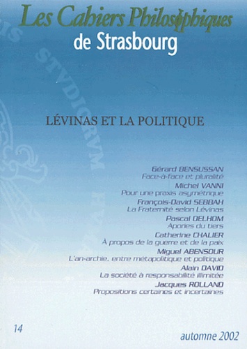 Les Cahiers Philosophiques de Strasbourg N° 14... de Gérard Bensussan -  Livre - Decitre