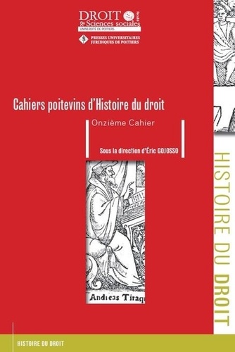 Les Cahiers poitevins d'Histoire du droit N° 11