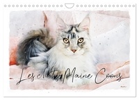 Sudpastel Sudpastel - CALVENDO Animaux  : Les chats Maine Coons (Calendrier mural 2024 DIN A4 vertical), CALVENDO calendrier mensuel - Série de 12 tableaux de chats Maine Coons..