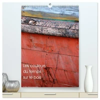 Les couleurs du temps sur le bois  (Calendrier mural 2026 DIN A2 horizontal) calendrier de bureau