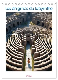 Les énigmes du labyrinthe (Calendrier de bureau 2026 DIN A5 horizontal), CALVENDO calendrier mensuel