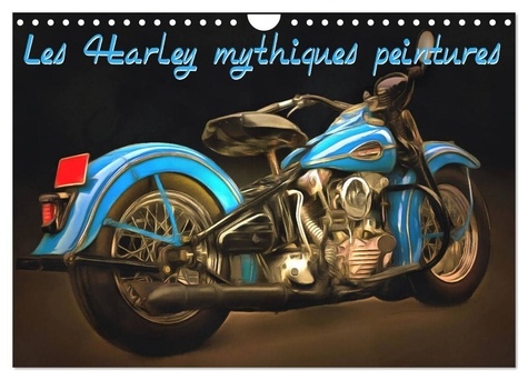 Sudpastel Sudpastel - CALVENDO Sportif  : Les Harley mythiques peintures (Calendrier mural 2024 DIN A4 vertical), CALVENDO calendrier mensuel - Série de 12 peintures d'une sélection des plus belles Harley-Davidson rétro..