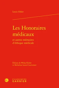 Les honoraires médicaux et autres mémoires d'éthique médicale
