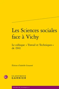 Les sciences sociales face à Vichy