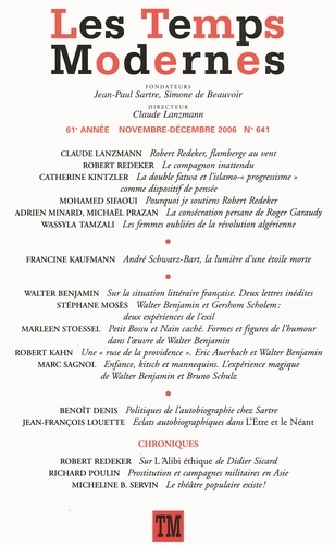 Claude Lanzmann - Les Temps Modernes N° 641, Novembre-Déc : .
