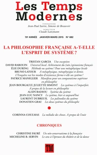 La philosophie française a-t-elle l'esprit de système ?