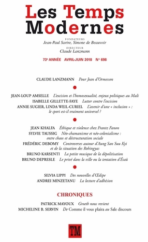 Claude Lanzmann - Les Temps Modernes N° 698, avril-juin 2018 : .