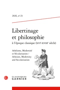 Athéisme, modernité et sécularisation
