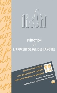 Isabelle Puozzo Capron et Enrica Piccardo - LIDIL N° 48, décembre 2013 : L'émotion et l'apprentissage des langues.