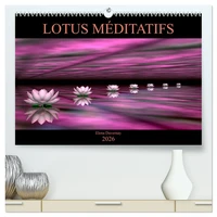 LOTUS MÉDITATIFS  (Calendrier mural 2026 DIN A2 vertical) calendrier de bureau