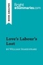 Summaries Bright - BrightSummaries.com  : Love's Labour's Lost by William Shakespeare (Book Analysis) - Detailed Summary, Analysis and Reading Guide.