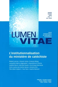 L'institutionnalisation du ministère de catéchiste