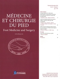 Didier Mainard - Médecine et chirurgie du pied Volume 34 N° 4, décembre 2018 : .