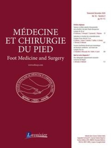 Didier Mainard - Médecine et chirurgie du pied Volume 36 N° 4, Décembre 2020 : .