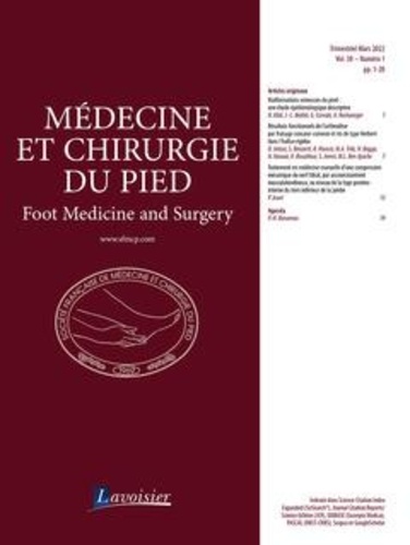 Didier Mainard - Médecine et chirurgie du pied Volume 38 N° 1, Mars 2022 : .