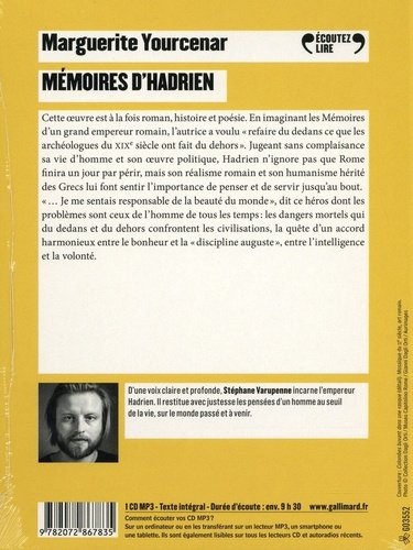 Mémoires d'Hadrien  avec 1 CD audio MP3