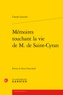 Claude Lancelot - Mémoires touchant la vie de M. de Saint-Cyran.