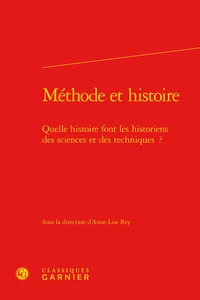 Méthode et histoire