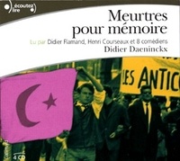 Didier Daeninckx - Meurtres pour mémoire. 4 CD audio