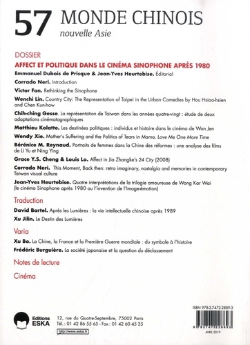 Monde chinois N° 57 Affect et politique dans le cinéma sinophone après 1980