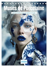 Muses de Porcelaine (Calendrier de bureau 2026 DIN A5 horizontal), CALVENDO calendrier mensuel