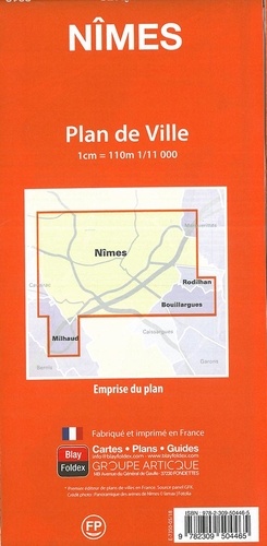 Nîmes. 1/11 000, recto/verso  Edition 2019