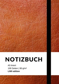 Notizbuch A5 liniert - 100 Seiten 90g/m² - Soft Cover braun - FSC Papier