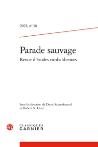 Parade sauvage - Revue d'études rimbaldiennes N° 36