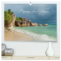 Paysages des Seychelles  (Calendrier mural 2026 DIN A2 vertical) calendrier de bureau