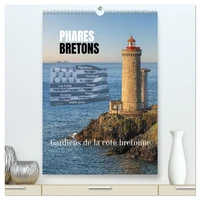 Phares Bretons Gardiens de la côte bretonne  (Calendrier mural 2026 DIN A2 horizontal) calendrier de bureau