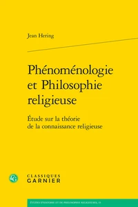 Phénoménologie et philosophie religieuse