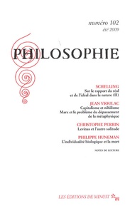 Friedrich von Schelling et Jean Vioulac - Philosophie N° 102, été 2009 : .