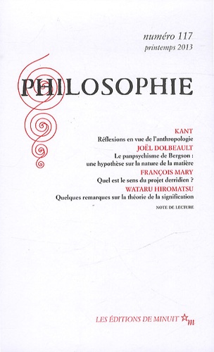 Dominique Pradelle - Philosophie N° 117, printemps 2013 : .