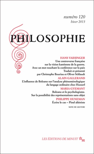 Dominique Pradelle - Philosophie N° 120, hiver 2013 : .