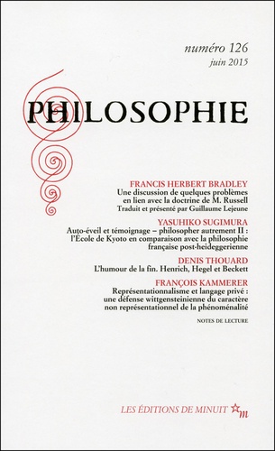 Francis Herbert Bradley et Yasuhiko Sugimura - Philosophie N° 126, Juin 2015 : .