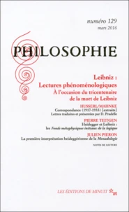 Leibniz : lectures phénoménologiques