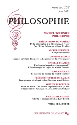 Thomas Simonnet - Philosophie N° 158, juin 2023 : Michel Tournier philosophe.