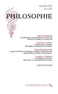 Dominique Pradelle - Philosophie N° 161, mars 2024 : .