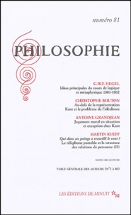  Collectif - Philosophie N° 81 Mars 2004 : .