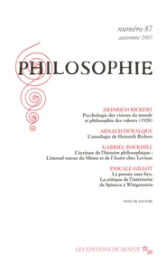 Philosophie N° 87, automne 2005
