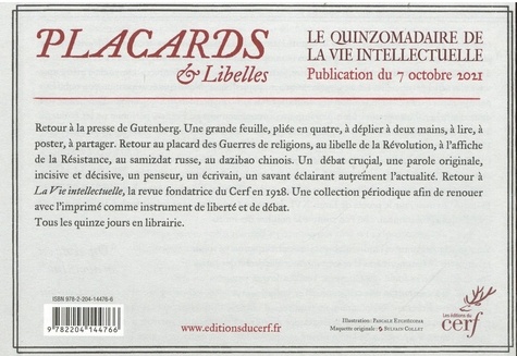 Placards & Libelles N° 1, 7 octobre 2021