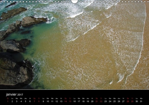 Plages à Belle-île-en-mer. Vues aériennes en drone de plages de Belle-île-en-mer. Calendrier mural A3 horizontal  Edition 2017