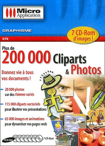  Micro Application - Plus de 200 000 cliparts et photos - 7 CD-ROMS.