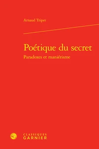 Poétique du secret