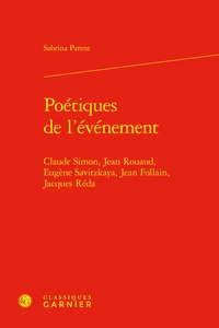 Poétiques de l'événement